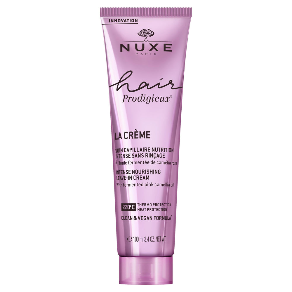 Nuxe Prodigieux Intense Nourishing Leave-In Cream bottle for daily nourishment and heat protection.