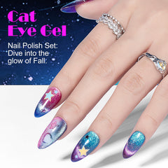 NXJ INFILILA Deep Green cat-eye gel polish creates vibrant, long-lasting color.