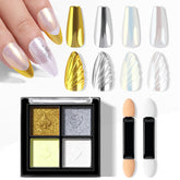 NXJ INFILILA gold pearl chrome powder for radiant mirror nails