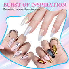 NXJ INFILILA moonlight white pearl chrome powder for luminous nails