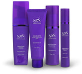 NXN Oil Control System packaging shot displaying the full four-step routine for balanced skin