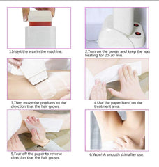 Nynelly portable wax warmer design fits in a bag for travel.