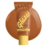 Nyx Buttermelt Glaze bottle pour with SPF 30 protection and glazed finish.