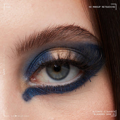 NYX Glow Shots Blueberry Bank swatches reveal brightening color for day-to-night looks.