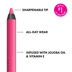 NYX Line Loud Lip Liner Movin' Up applied on lips for precise outlining