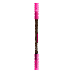 nyx professional makeup powder louder brow pencil closeup shows hair-like strokes for defined brows.