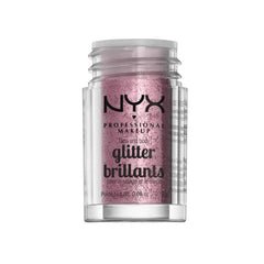NYX Face & Body Glitter Rose on the cheek for radiant highlight