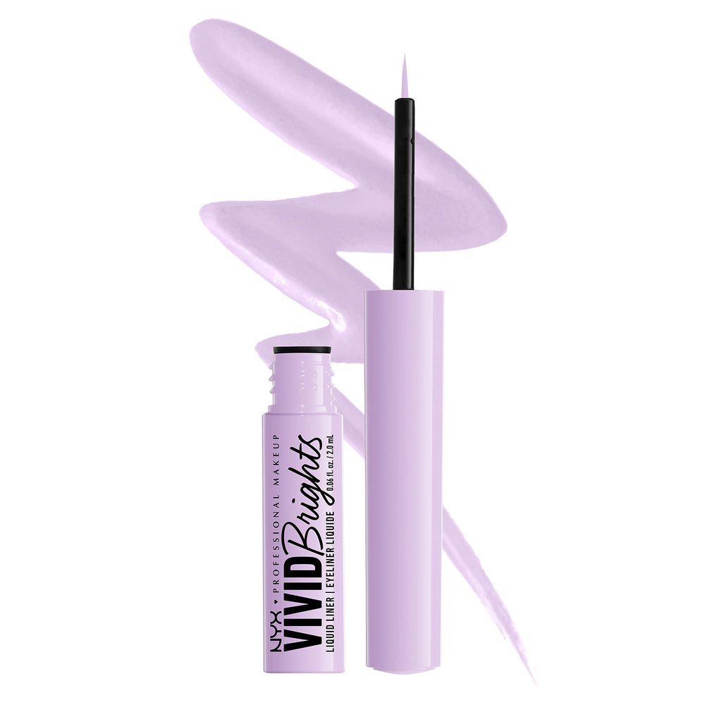 NYX Vivid Brights Lilac Pink close-up for precise bold lines and color impact