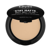 NYX Stay Matte powder foundation compact for a lightweight, shine-free finish.