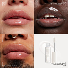 NYX This Is Milky Gloss close-up swatch reveals milky color and shine