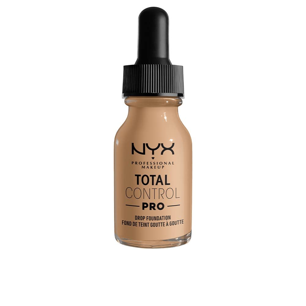 NYX Total Control Pro Drop Foundation Buff bottle pour for customizable, long-lasting coverage