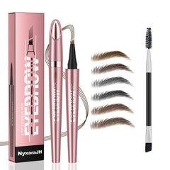 NyxaraJH 4-tip eyebrow pen creating natural hair-like strokes for fuller brows