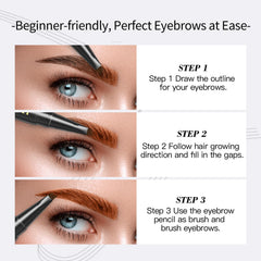 NyxaraJH brow pen with 3-step easy application for outlining, filling, and blending.