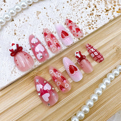 NZRAESTRS rhinestone heart accents for romantic date night manicure