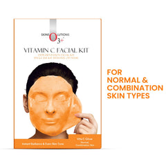 O3+ Vitamin C facial kit scrub exfoliates for smoother skin texture.