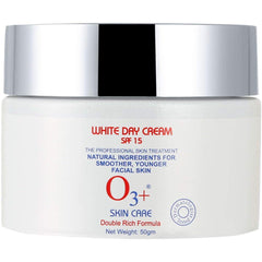 O3+ SPF 15 Day Cream application on clean skin demonstrates quick absorption