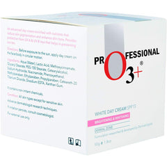 O3+ SPF 15 Day Cream texture swirled on finger shows light creamy finish