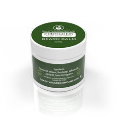 Oak City Beard Company Montego Bay application imagery highlighting easy daily conditioning.
