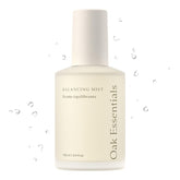Oak Essentials Balancing Mist bottle close up for hydrated calm skin