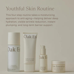 Oak Essentials renew face polish jar, exfoliating beads refine texture.