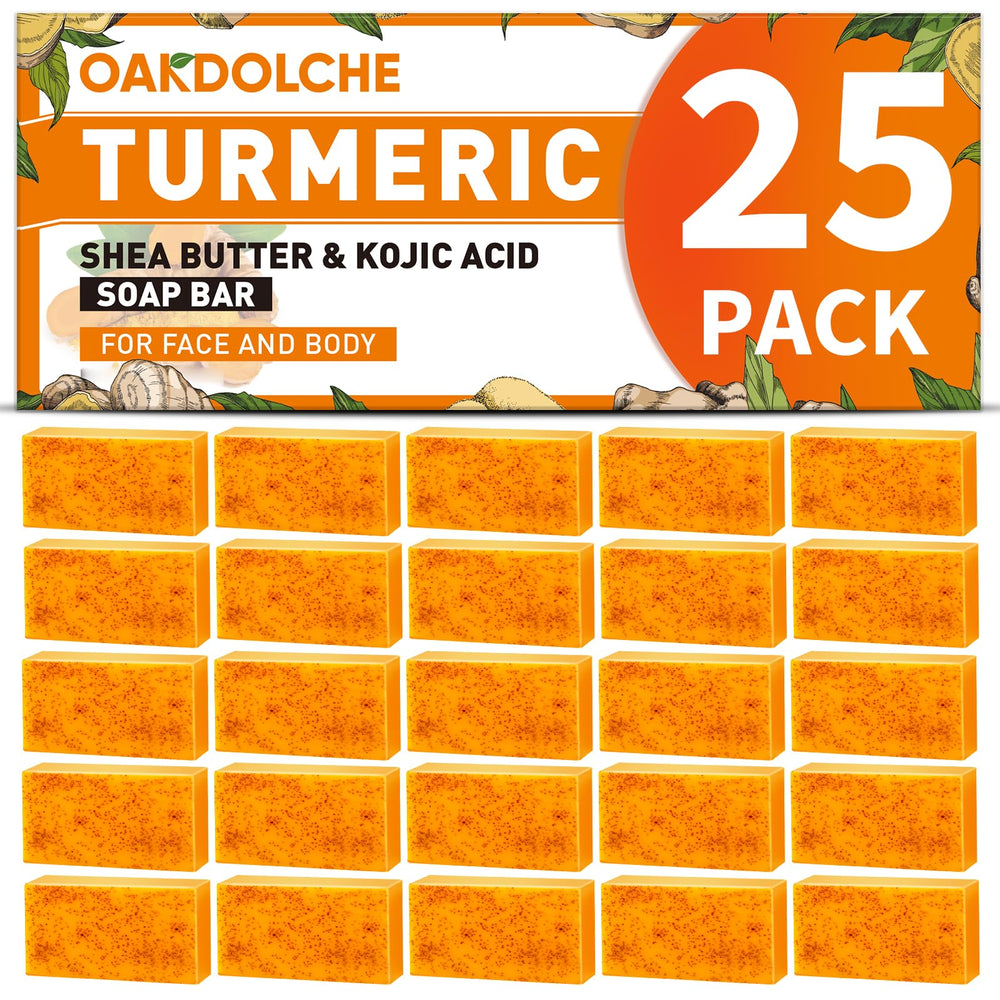 OAKDOLCHE 25P gift set with turmeric kojic soaps, ideal for sharing at parties