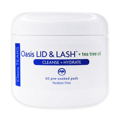 Oasis LID & LASH wipes with tea tree oil for refreshed lids and cleansing.