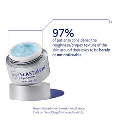 Obagi ELASTIderm Eye Cream texture closeup, lightweight formula for comfortable wear