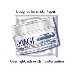 Obagi Hydrate Luxe Tara Seed Extract illustration emphasizes deep hydration.