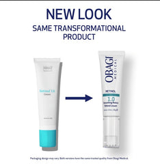 Obagi Retinol 1.0 Cream jar swirl showing silky texture