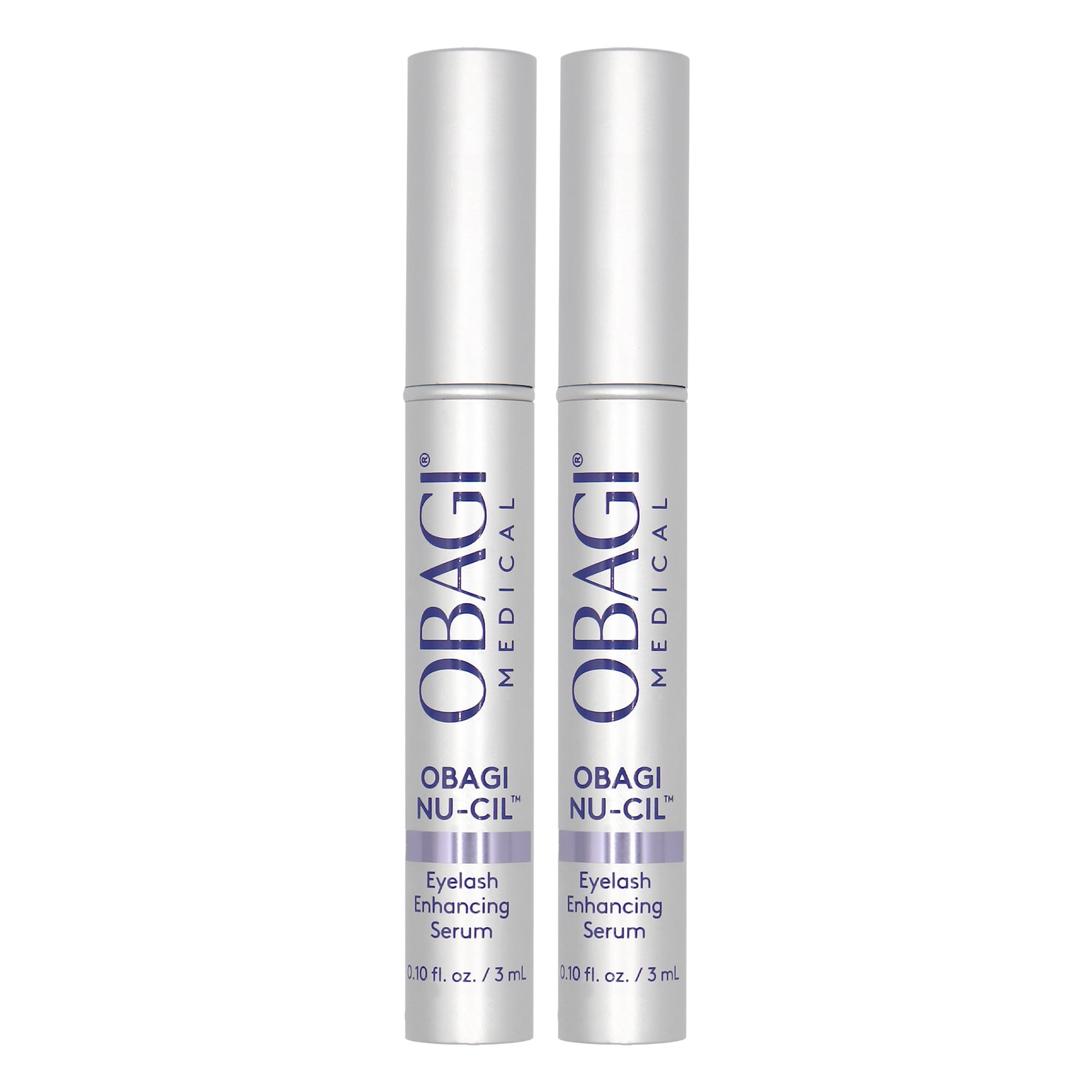 Obagi Nu-Cil serum bottle front showing sleek packaging for daily lash care.