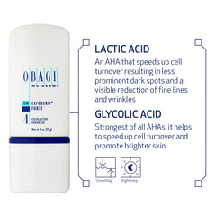 Hands applying Exfoderm Forte demonstrate quick absorption and non-greasy feel.