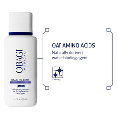 Texture close-up of Obagi Nu-Derm Gentle Cleanser shows gentle cleansing action.
