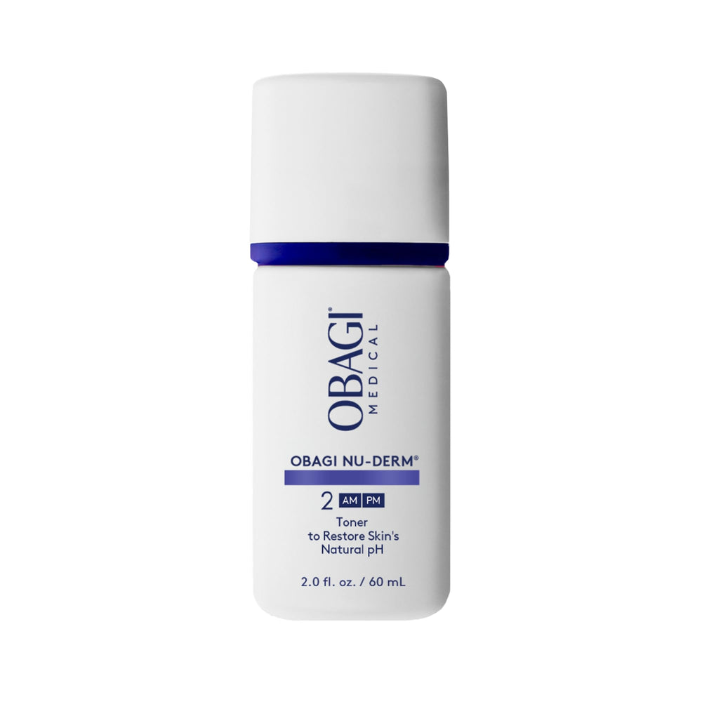 Obagi Nu-Derm Toner bottle showing alcohol-free formula for sensitive skin
