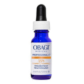 Obagi Medical Professional-C 15% Serum bottle pour for even-toned skin.