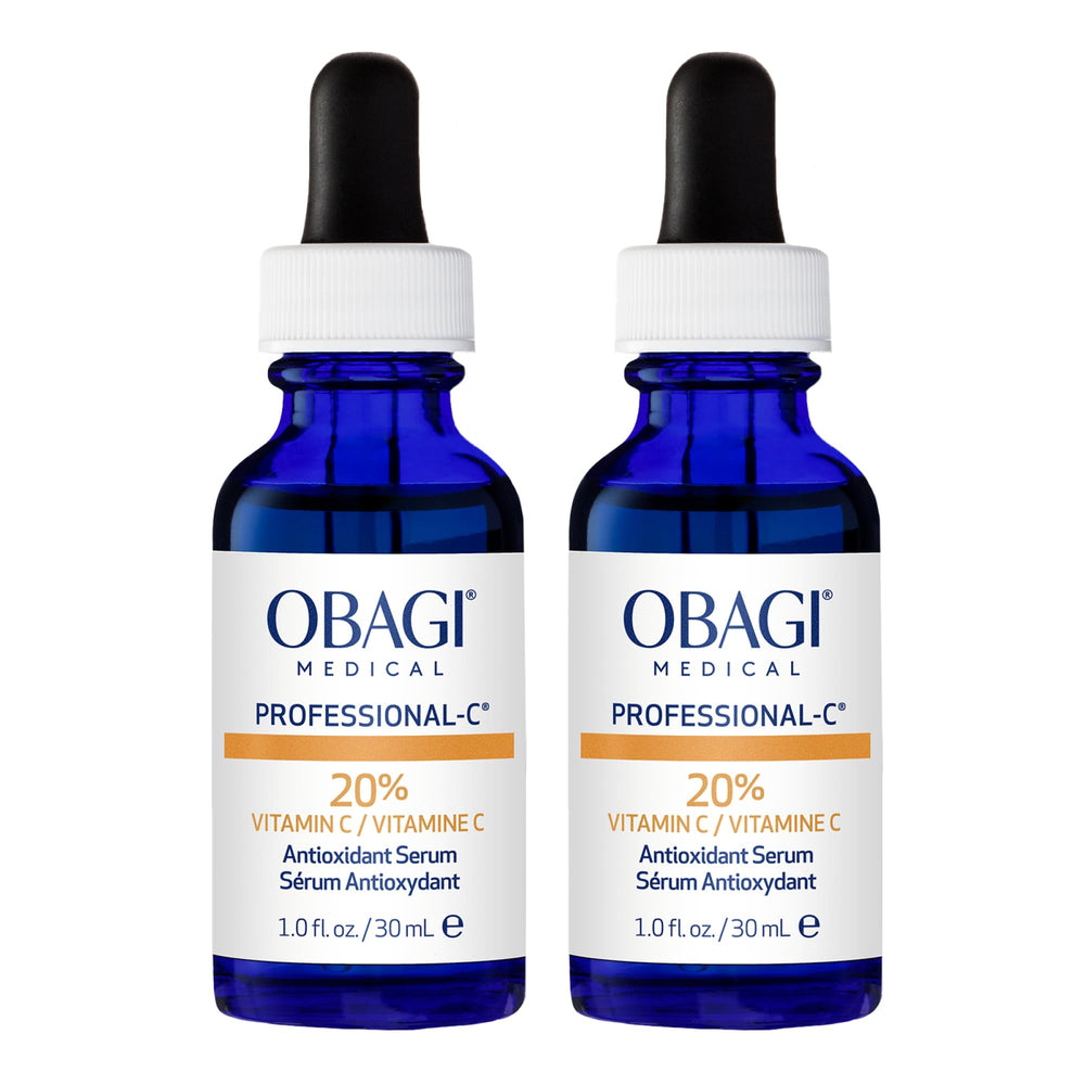 Obagi Medical Professional-C 20% serum bottle front – brightens skin tone and hydrates.