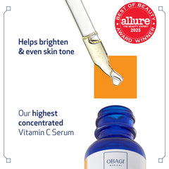 Obagi Medical Professional-C 20% serum label closeup – premium L-ascorbic acid formulation.