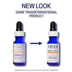 Obagi Professional-C 20% serum with pump offers precise daily brightening application
