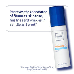 Obagi Professional-C Peptide Serum close-up highlighting vitamin C and peptide blend.