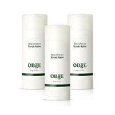 OBgE Blackhead Scrub Balm stick close-up for portable cleansing and gentle exfoliation.