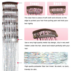 Obinying hair tinsel pack lightweight design blends with hair for daily shimmer