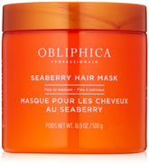 Obliphica Seaberry Hair Mask bottle pour for deep conditioning and hydration