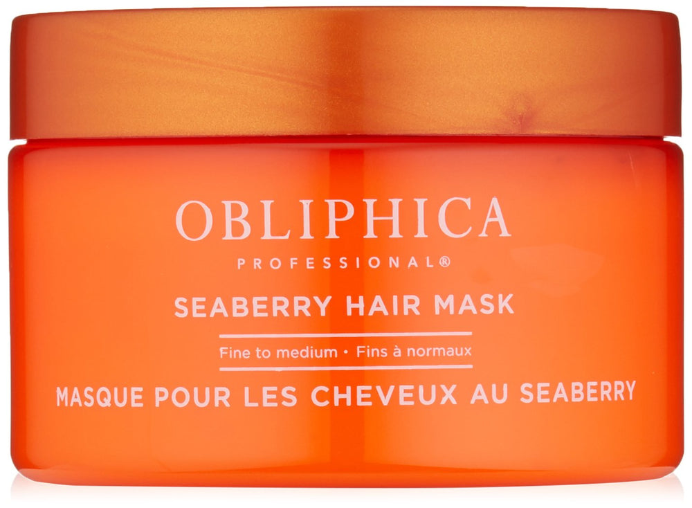 Obliphica Seaberry Hair Mask bottle front for deep hydration.
