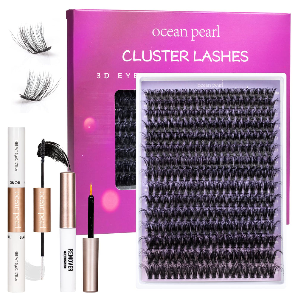 Ocean Pearl lash clusters 10mm for natural daily enhancement and comfort.
