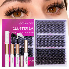 Ocean Pearl Lash Clusters 320pcs kit box, ideal for at-home DIY lash creation.