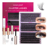 Ocean Pearl lash clusters kit open pack for at-home styling