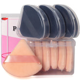 Ocim triangle powder puff for precise under-eye setting and seamless blending.