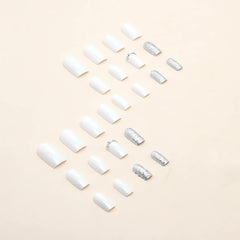 OCOUYVD 24-piece nails kit with file and jelly glue stickers for fast styling