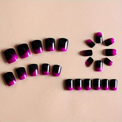 OCOUYVD 24-piece press-on nails with included file for precise shaping