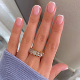 OCOUYVD 24Pcs French Tip Nails package contents for at-home manicures.