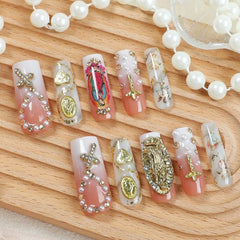 OCOUYVD 3D luxury pearl rhinestones for a standout party look.